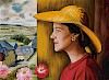 Damenbildnis mit gelbem Hut (Frau Susanne Heigl-Wach, Urenkelin von Felix Mendelssohn Bartholdy)