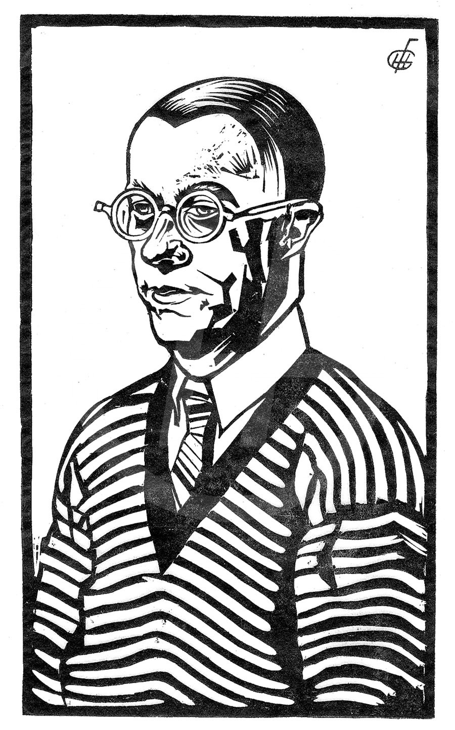 Bildnis eines Mannes mit gestreiftem Pullover